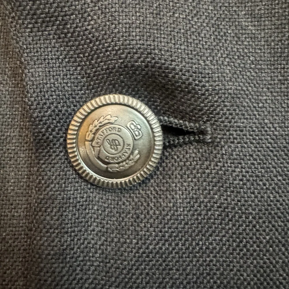 NWT Stafford Ease Wool Blend Suit Blazer Jacket Size:36R Charcoal Gray Vent